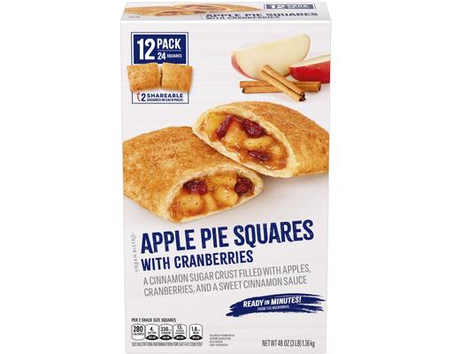 Apple Pie Squares With Cranberries 12 count, 4 ounce each Urban Bistro