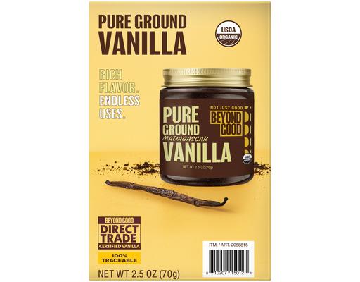 Organic Pure Ground Vanilla 2.5 ounce Beyond Good