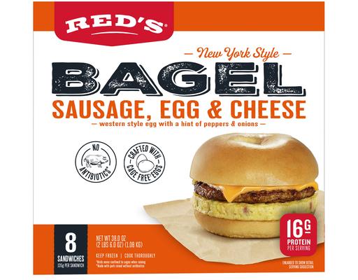 Breakfast Bagel 8 count box Red's