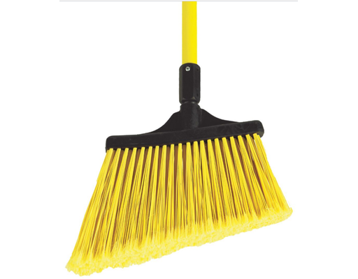 MaxiSweep Angle Broom, Yellow, Flagged. O-Cedar