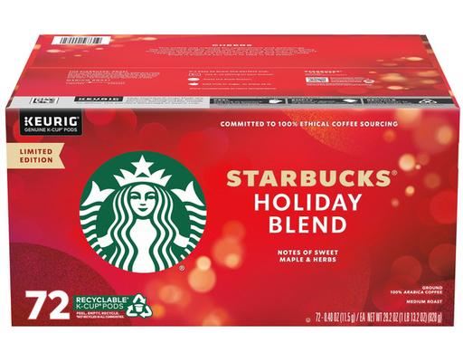 Holiday Blend K-Cup Pods 72 count Starbucks
