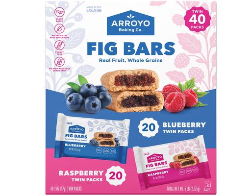 Fig Bars Variety Pack, 40 pack, 2 ounce each Arroyo Baking Co.