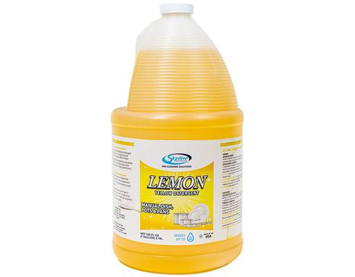 Lemon Yellow Detergent for Manual Dish, Pots & Pans, 1 Gallon. Skyline