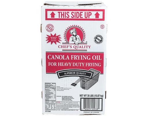 Canola Frying Oil for Heavy Duty Frying, Net Wt 35 lbs. Chef's Quality