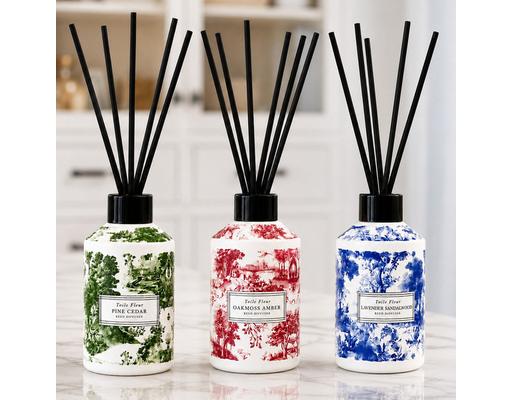Reed Diffuser Set, 6.7 fluid ounce, 3 pack Toile Fleur