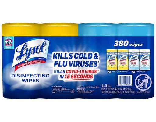 Disinfecting Wipes, Variety Pack, 4 pack, 95 count Lysol