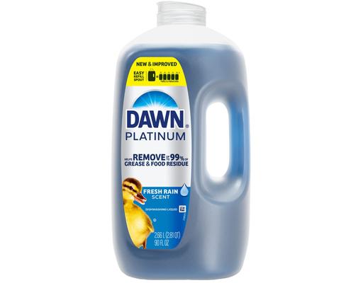 Ultra Platinum Dishwashing Liquid Soap, 90 fl oz, Refreshing Rain Dawn
