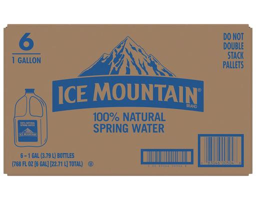 Spring Water, 6 pack of 1 gallon Ice Mountain