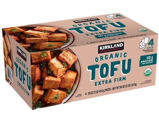 Organic Tofu Extra Firm 4 pack, 16 ounce each Kirkland Signature