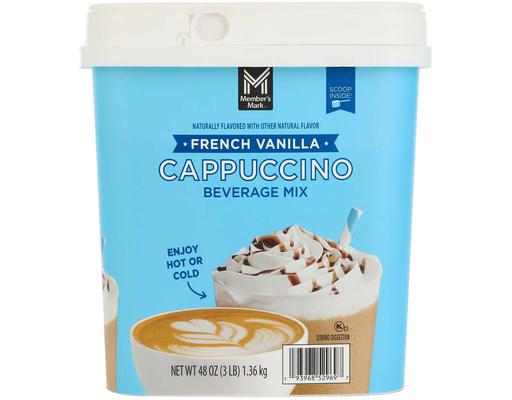 Cappuccino Beverage Mix, French Vanilla, 48 oz Member's Mark