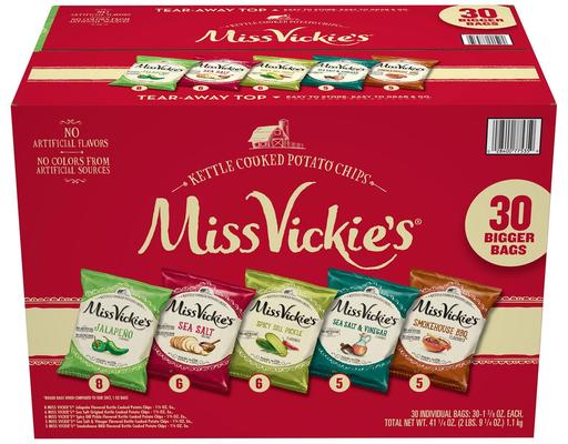 Kettle Cooked Potato Chips Variety Pack, 30 pk. Miss Vickie's