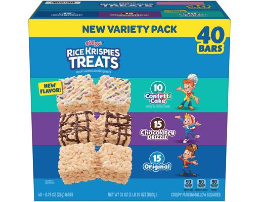 Rice Krispies Treats Squares, Variety Pack, 40 count. Kellogg's