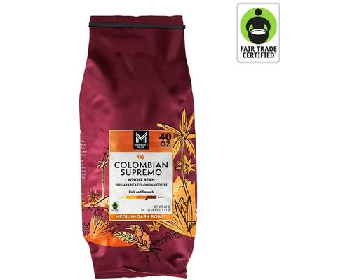 Medium-Dark Roast Whole Bean Coffee, Colombian Supremo, 40 oz. Member's Mark