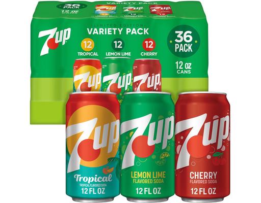 Summer Variety Pack, 12 fl. oz., 36 pack. 7UP