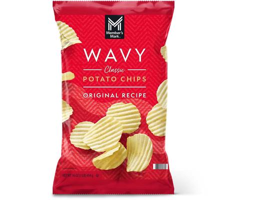 Wavy Potato Chips, 16 oz Member's Mark