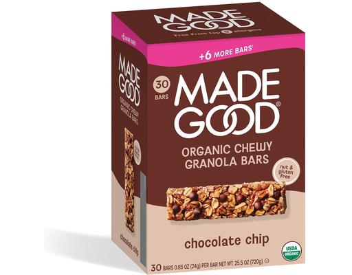 Chocolate Chip Granola Bars, 30 count. MadeGood