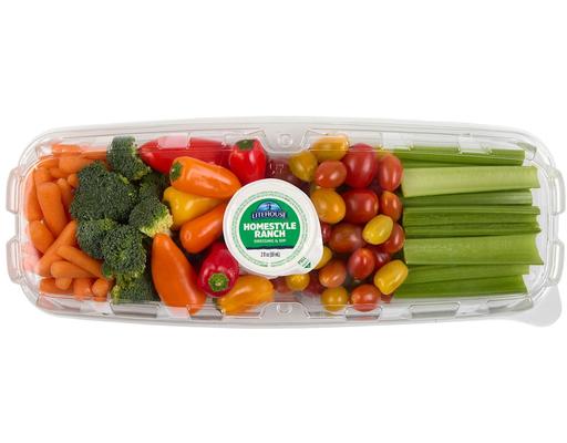 Fresh-Cut Vegetable Tray and Ranch Dressing, average weight 3 lbs Member's Mark