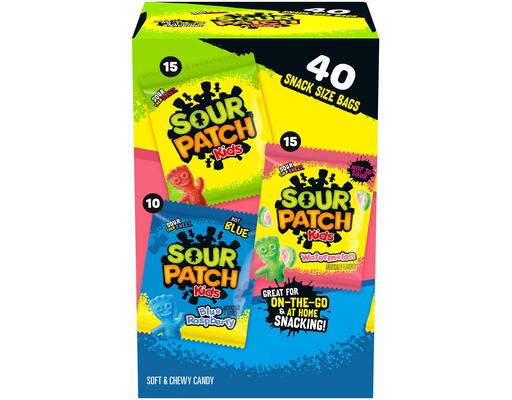 Kids Soft & Chewy Candy, Snack Packs, 40 pack. Sour Patch
