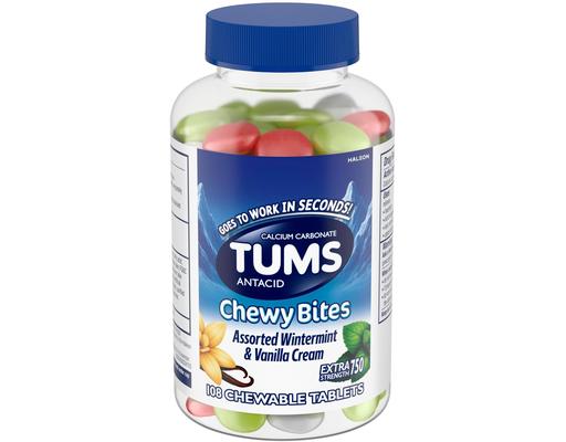 Chewy Bites Wintermint and Vanila Cream 108 count TUMS
