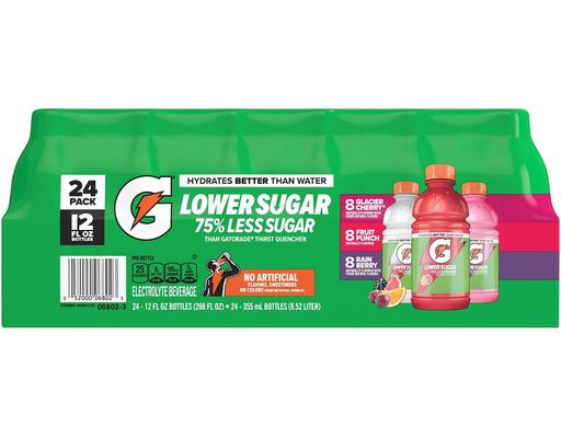 Lower Sugar Electrolyte Beverage Variety pack, 12 fl. oz., 24 pack. Gatorade