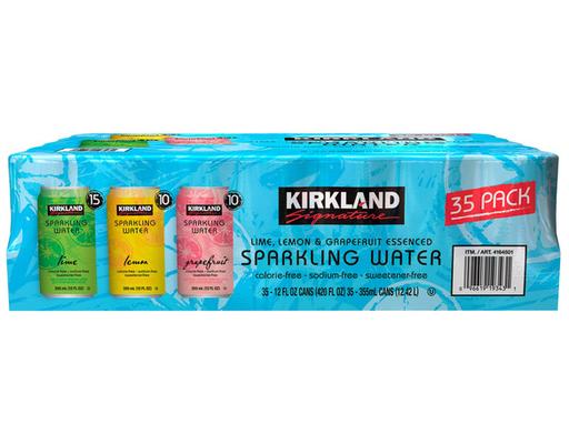 Sparkling Water, Variety Pack, 12 fl oz, 35-count Kirkland Signature