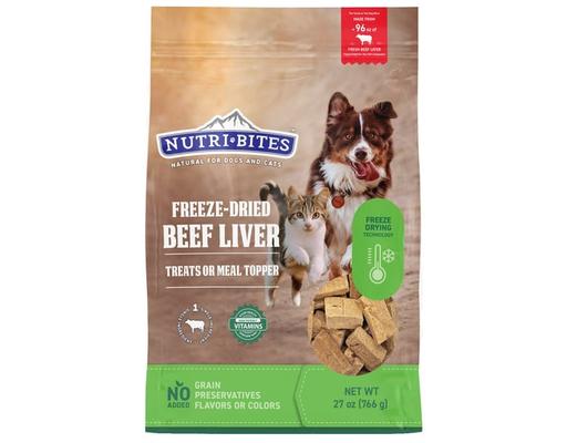 Beef Liver Dog & Cat Treats Freeze Dried, 27 oz Nutribites