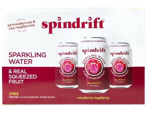 Sparkling Cranberry Raspberry, 12 fl oz, 24 count Spindrift