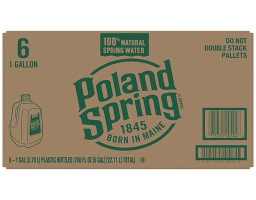 100% Natural Spring Water, 1 gal, 6-count POLAND SPRING