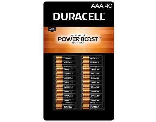 Coppertop Alkaline AAA Batteries, 40 count Duracell
