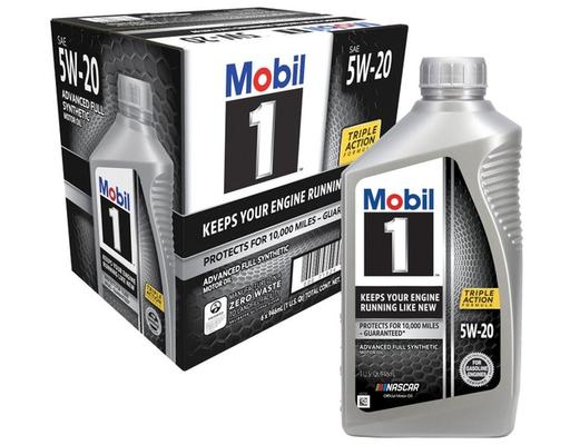 1 Triple Action Advanced Full Synthetic Motor Oil, 5W-20, 1 Quart (6-pk) Mobil